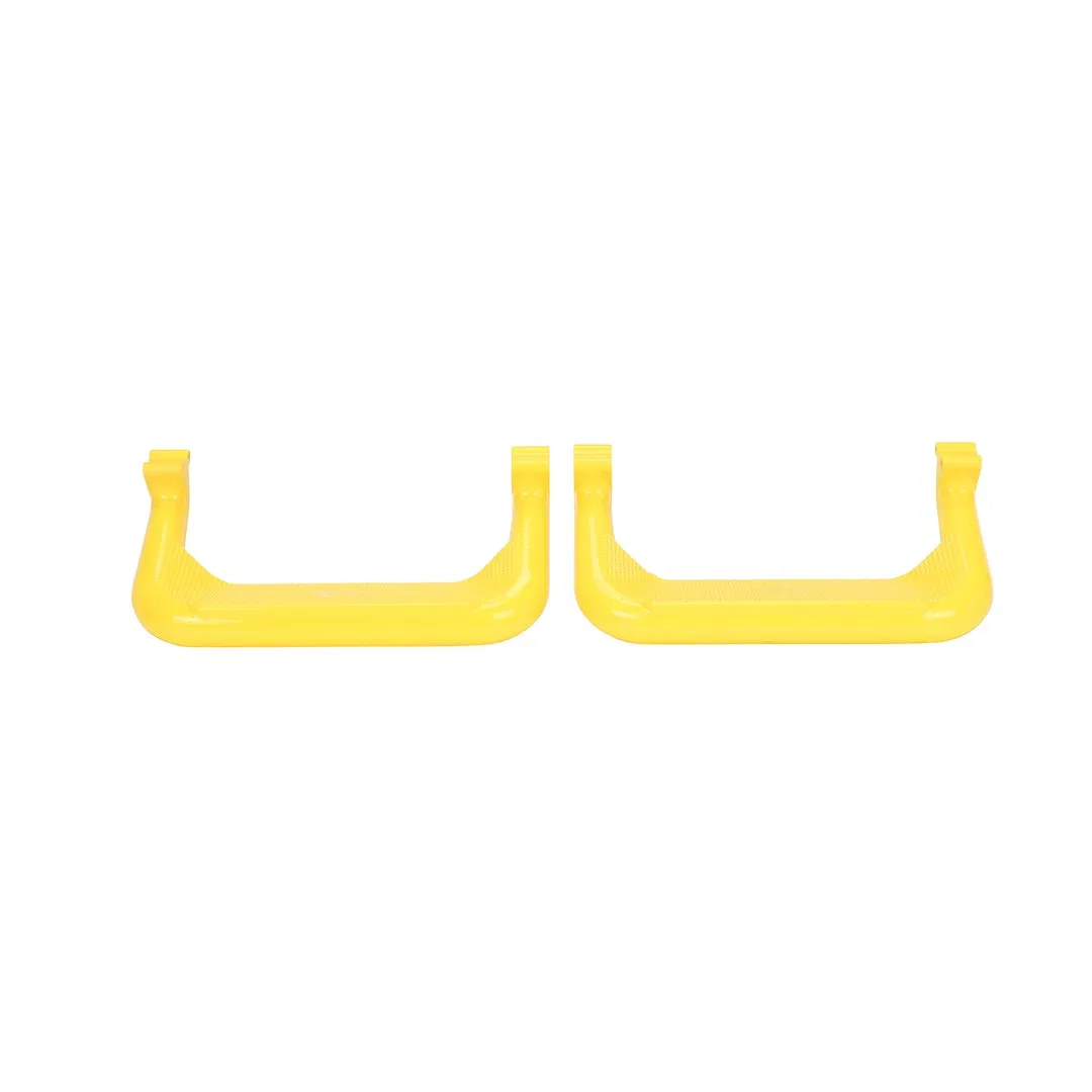 129777 – CARR Truck Step, Cab Mount Multi-Fit Set Of 2 Flat Step Non-Extendable Stationary Powder Coated XP7 Safety Y...